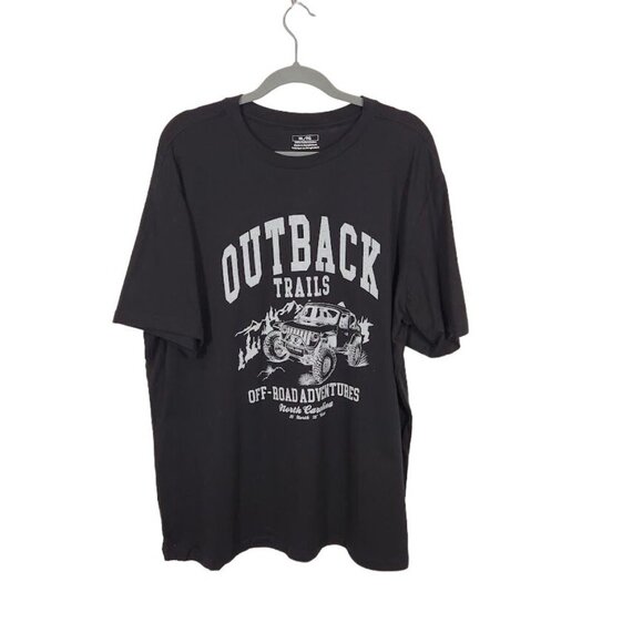 Outback Trails Off Road Adventures Short Sleeve Graphic Tee Cotton in Black XL - Picture 1 of 6